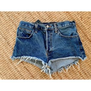BRANDY MELVILLE denim cut off shorts ripped size M medium frayed